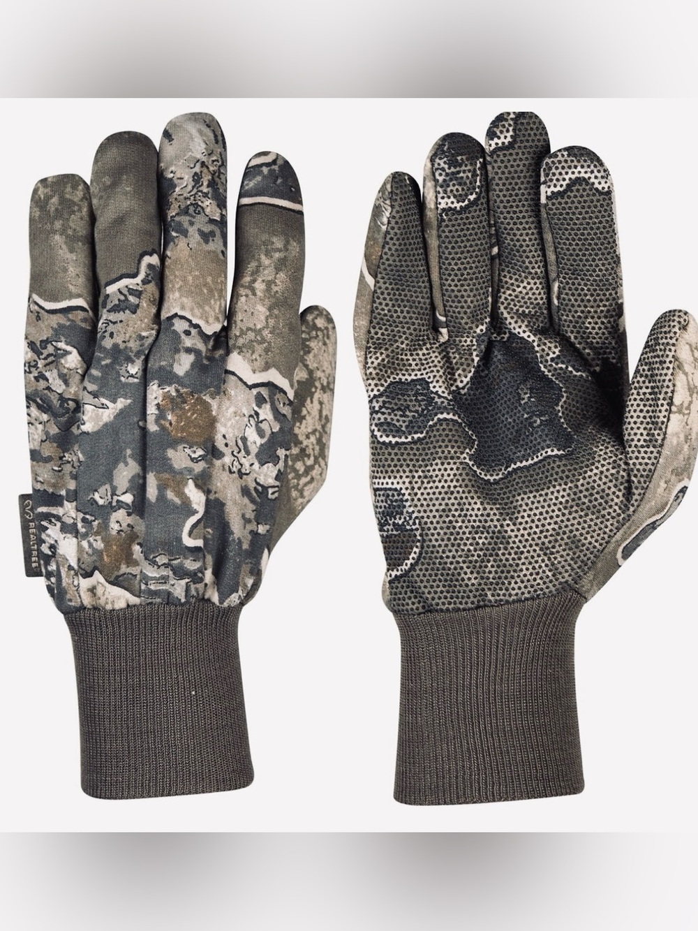 BRAND NEW Realtree Excape Camo Grip Men's Gloves - Olive Camouflage Size L/XL